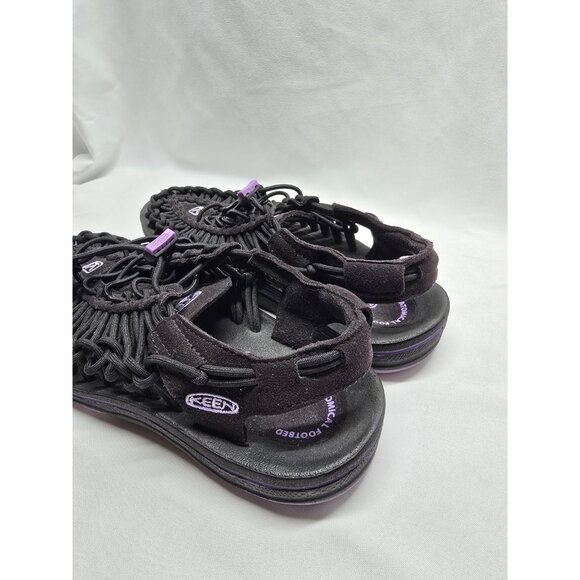 Keen Uneek Braided Bungee Sandals -Women's US 6- Black Purple - Hiking Sandals - Picture 4 of 8